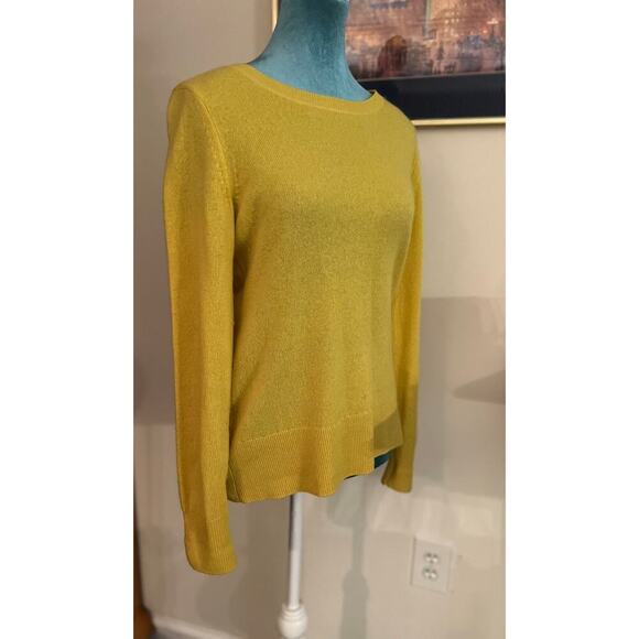 Saks Fifth Avenue Cashmere Yellow Round neck Sweater - Picture 1 of 8